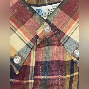 Towns and size 10 boys vintage plaid button down shirt